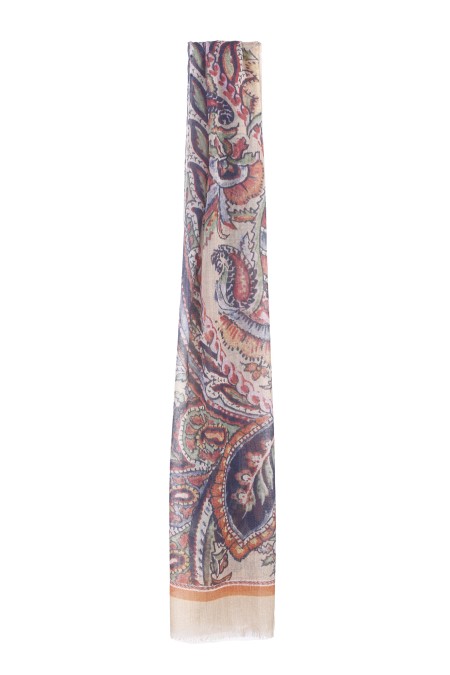 Shop ETRO  Sciarpa: Etro sciarpa in cashmere.
Sciarpa in cachemire, decorata da una stampa con motivi Paisley d'archivio e impreziosita da una bordatura unita sfrangiata.
Dimensioni: 70x170cm.
Composizione: 100% Cashmere.
Made in Italy.. 11777 9587-0800